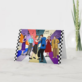 glücklicher Jahrestag | Retro Nostalgic der 50er J Karte