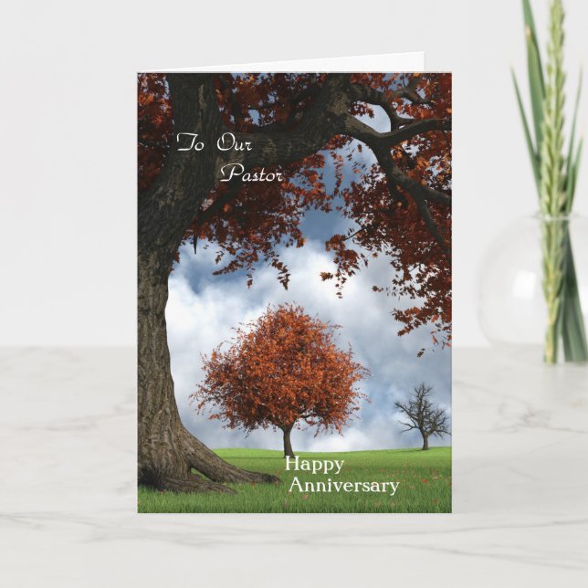 Glücklicher Jahrestag "zu unserem Pfarrer" Karte (Vorderseite)