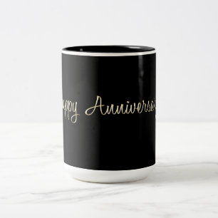 glücklicher Jahrestag Zweifarbige Tasse