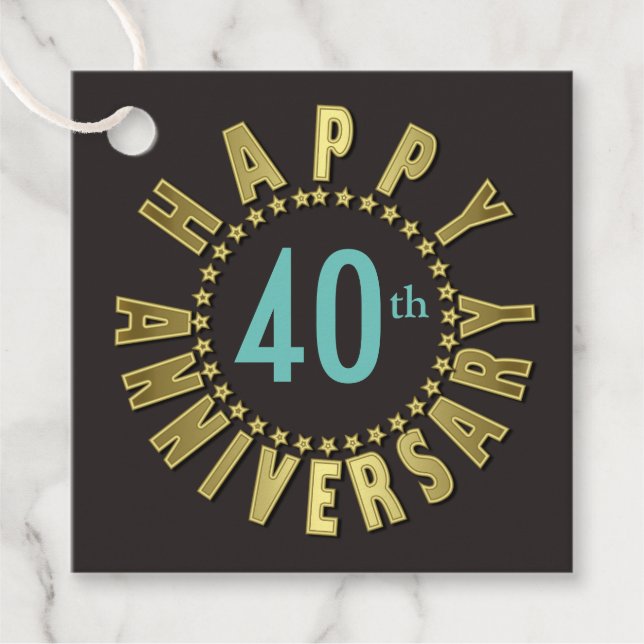 Glücklicher Jahresumlauf der Sterne Gold-ID173 Geschenkanhänger (Vorderseite)