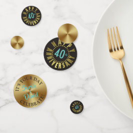 Glücklicher Jahresumlauf der Sterne Gold-ID173 Konfetti