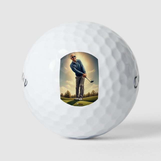 Glücklicher Joe Biden  Golfball (Vorderseite)