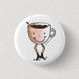 Glücklicher Kaffee Button