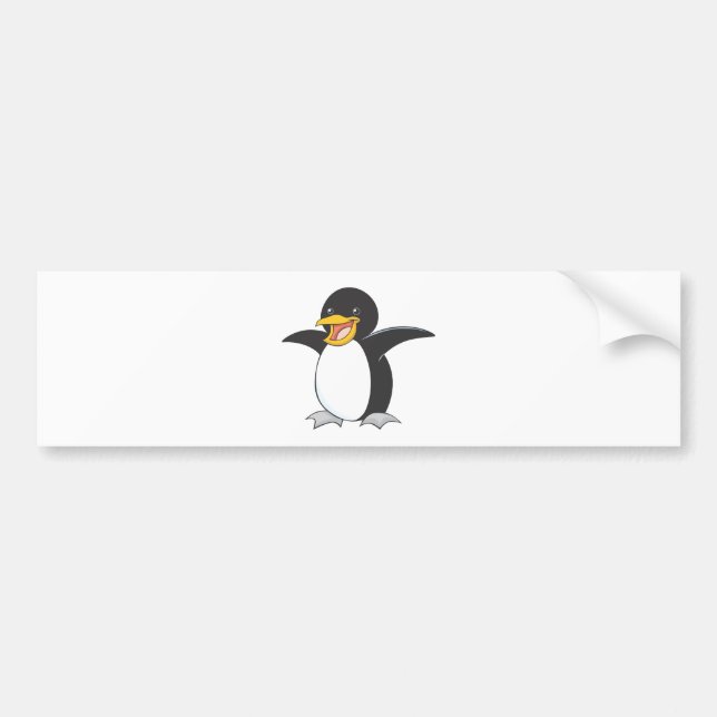 Glücklicher Kaiser-Pinguin Autoaufkleber (Vorne)