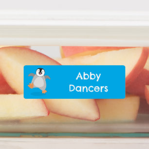 Glücklicher Kaiserpinguin-Küken-Cartoon personalis Etiketten