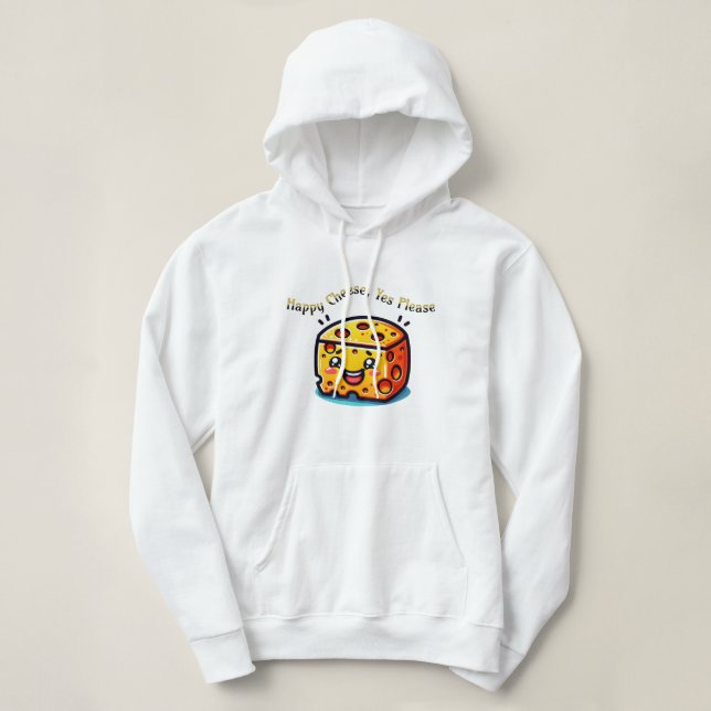 Glücklicher Käse, ja, bitte Hoodie (Design vorne)
