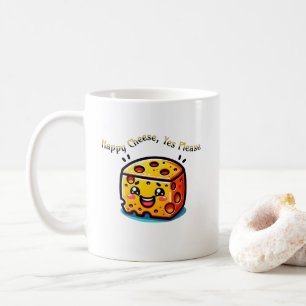 Glücklicher Käse, ja, bitte Kaffeetasse