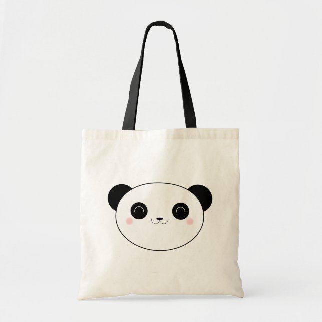 Glücklicher Kawaii Panda-Bär Tragetasche (Vorne)