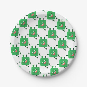 glücklicher Ketupat Pappteller