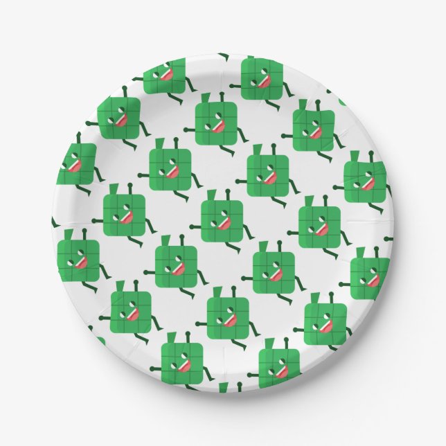 glücklicher Ketupat Pappteller (Vorderseite)