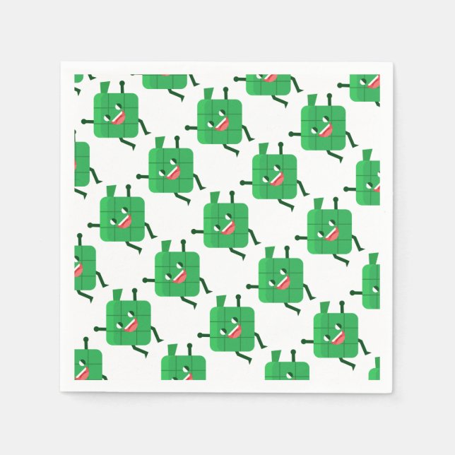 glücklicher Ketupat Serviette (Vorderseite)