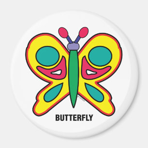 Glücklicher Kinderschmetterlings-Magnet Magnet