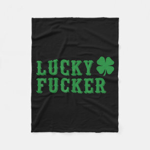 Glücklicher Kleeblatt-Ficker lustiger St. Patrick' Fleecedecke