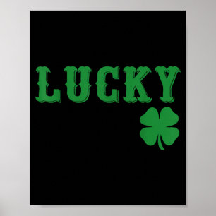 Glücklicher Kleeblatt-Ficker lustiger St. Patrick' Poster