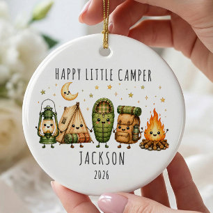Glücklicher Kleiner Camper Personalisierter Weihna Keramik Ornament