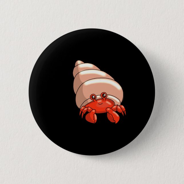 Glücklicher kleiner Krebs Button (Vorderseite)