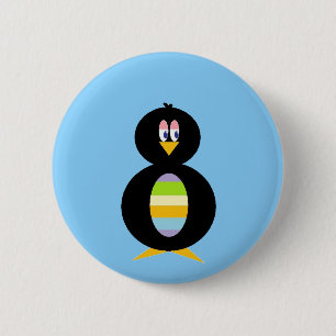 Glücklicher kleiner Pinguinknopf Button