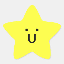 glücklicher kleiner Star Stern-Aufkleber