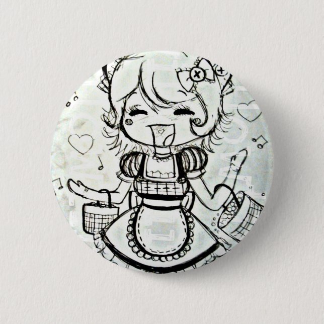 Glücklicher Knopf Button (Vorderseite)