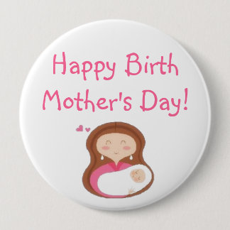 Glücklicher Knopf der biologischen Mutter Tages Button