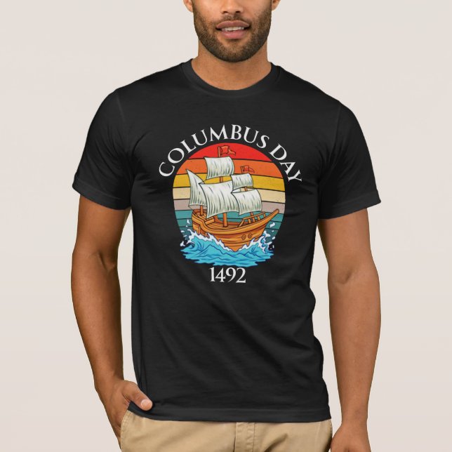 GLÜCKLICHER KOLUMBUS-TAG 2024 T-Shirt (Vorderseite)