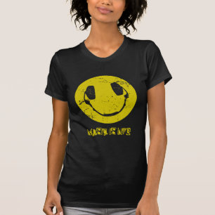 Glücklicher Kopfhörer - Musik ist das Leben - T-Shirt