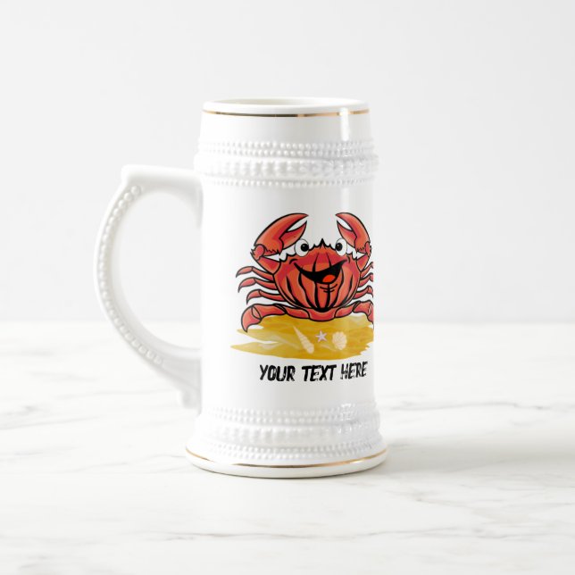 GLÜCKLICHER KRAB (EDITABLE) BIERGLAS (Links)