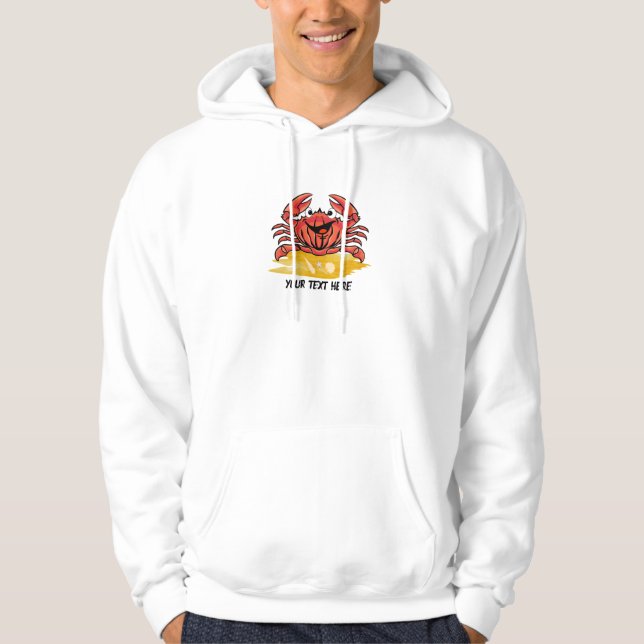 GLÜCKLICHER KRAB (EDITABLE) HOODIE (Vorderseite)
