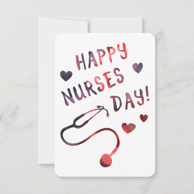 glücklicher Krankenschwestertag BOKEH Einladung (Vorderseite)