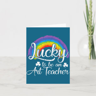 Glücklicher Kunstlehrer zu sein, süßer St. Patrick Karte
