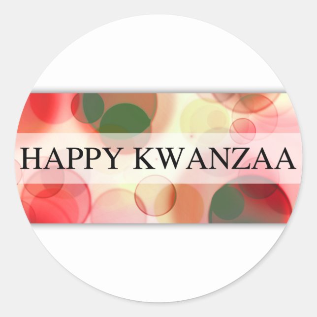 glücklicher Kwanzaa (Buke) Runder Aufkleber (Vorderseite)