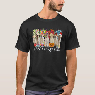 Glücklicher Labrador Retriever Hund Saisons Al T-Shirt