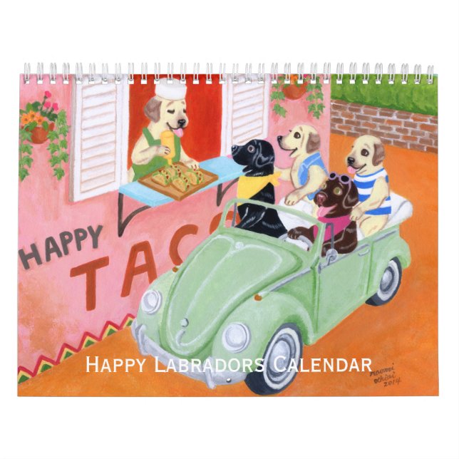 Glücklicher Labradors Kalender C 2018 (Titelbild)