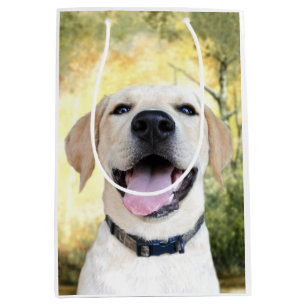 Glücklicher Labradorwelpe Mittlere Geschenktüte