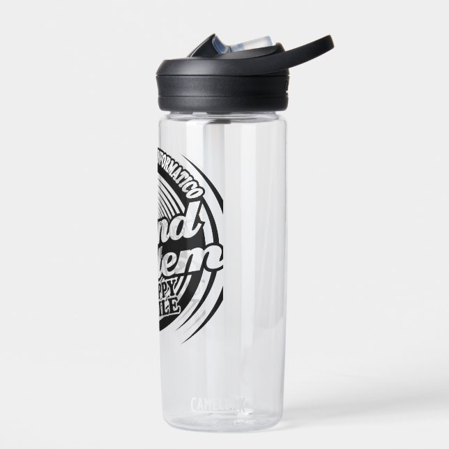 Glücklicher Lächeln Aufkleber Trinkflasche (Links)