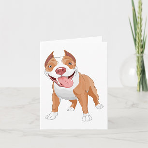 Glücklicher lächelnder Pit Bull Karte
