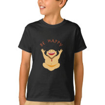 Glücklicher lachender Buddha-T - Shirt