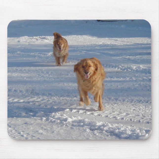 Glücklicher Lauf Mousepad (Vorne)