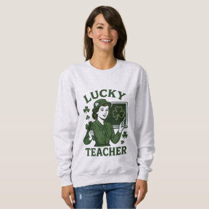 Glücklicher Lehrer – Vintage St. Patrick’s Day Ret Sweatshirt