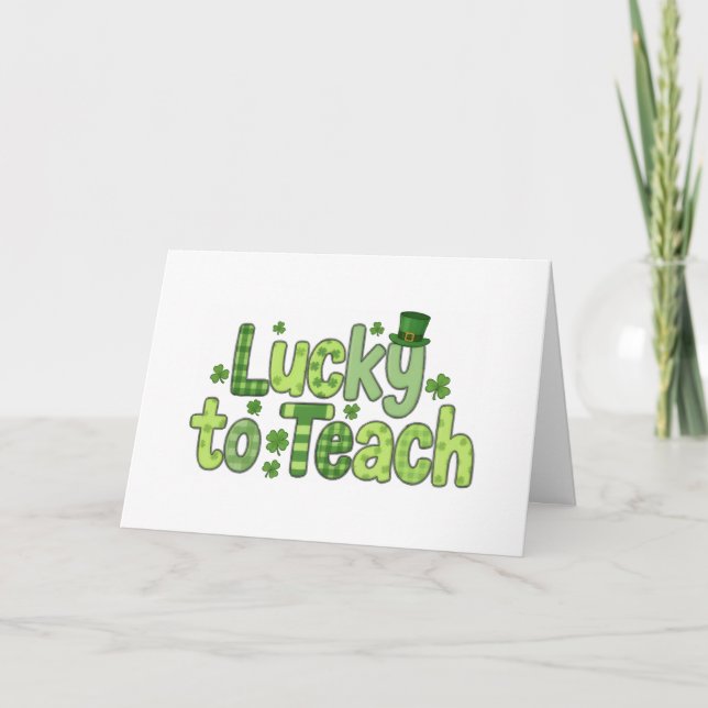 Glücklicher Lehrer zum St. Patrick’s Day - Lehrer  Karte (Vorderseite)