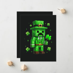 Glücklicher Leprechaun Lustiges St. Patrick's Day Ankündigung