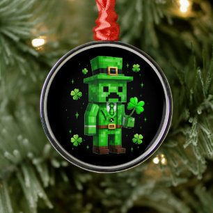 Glücklicher Leprechaun Lustiges St. Patrick's Day  Ornament Aus Metall