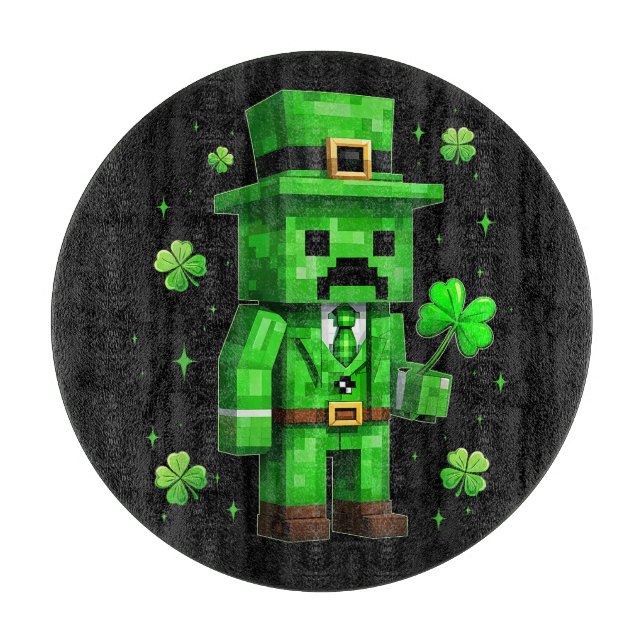 Glücklicher Leprechaun Lustiges St. Patrick's Day  Schneidebrett (Vorderseite)