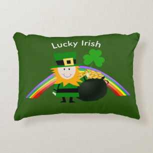 Glücklicher Leprechaun St. Patrick's Day Akzentkis Zierkissen
