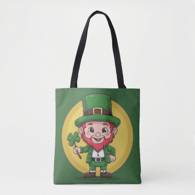 Glücklicher Leprechaun und Klee (Vorderseite)
