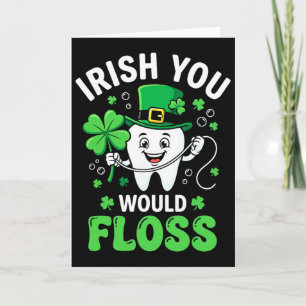 Glücklicher Leprechaun Zahn St Patricks Tag Zahnhy Karte