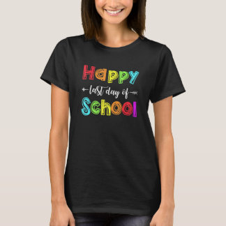 Glücklicher letzter Schultag für Lehrer Schüler T-Shirt