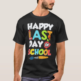 Glücklicher letzter Schultag für Lehrer Schüler T-Shirt