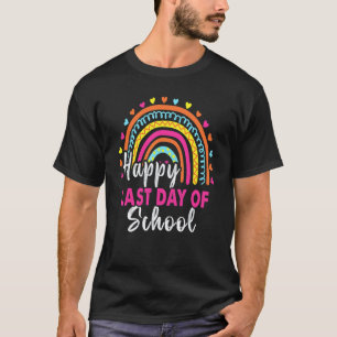 Glücklicher letzter Schultag Schüler und Lehrer En T-Shirt