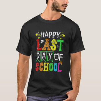 Glücklicher letzter Schultag  Sommerferien Lehrer/ T-Shirt